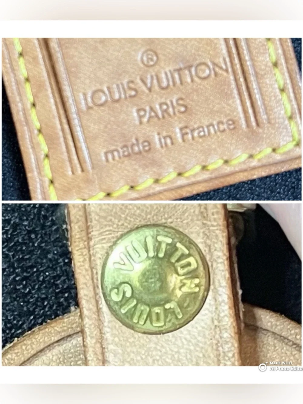 Louis Vuitton Vintage Vachetta Leather Small Luggage Tag Keepall Charm